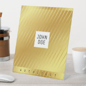 エレガント金ゴールド角台座標識 台座サイン (インサイチュ)