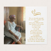 エレガント金ゴールド記念写真フォルダー祈りの言葉カード (内部フラット)