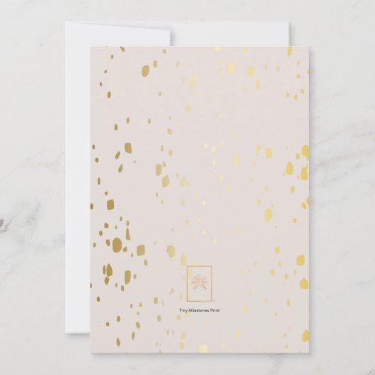 エレガント金ゴールド誕生日招待状 – キッズティーンアダルト 招待状 (裏面)