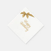 エレガント金ゴールド誕生日 スタンダードカクテルナプキン (角)