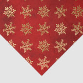 エレガント金ゴールド赤かわいい雪の結晶パターンクリスマス 薄葉紙 (詳細)