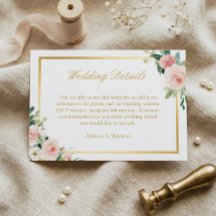 エレガント金ゴールド赤面ピンクフローラ結婚詳細