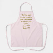 エレガント金ゴールド赤面ピンク名前をカスタムする句引用文 エプロン (正面)