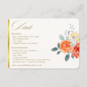 エレガント金ゴールド赤面フローラス結婚クリプト エンクロージャーカード (正面)