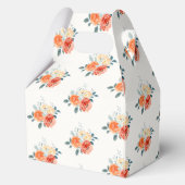 エレガント金ゴールド赤面結婚フローラありがとう フェイバーボックス (裏面)