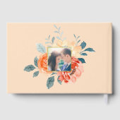 エレガント金ゴールド赤面結婚フローラ ゲストブック (裏面)