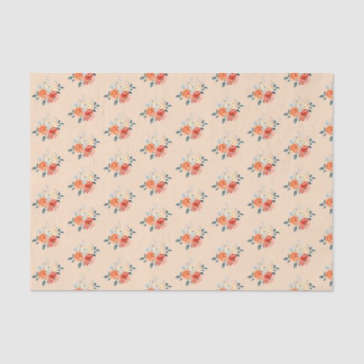 エレガント金ゴールド赤面結婚フローラ 薄葉紙 (正面)