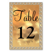 エレガント金ゴールド輝結婚き テーブルナンバー (裏面)