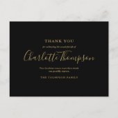 エレガント金ゴールド追悼式 ポストカード (正面)