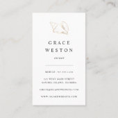 エレガント金ゴールド連結シェル垂直 名刺 (裏面)