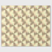 エレガント金ゴールド金パーソナライズされた輝 ラッピングペーパー (フラット)