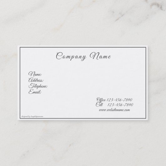 エレガント金ゴールド金属バラとホワイトパール 名刺 (裏面)