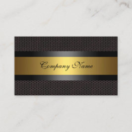 エレガント金ゴールド金属白黒 名刺