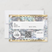 エレガント金ゴールド銀ホログラフユニークグリッター (裏面)