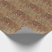 エレガント金ゴールド銅きらめくシークパターン ラッピングペーパー (角)