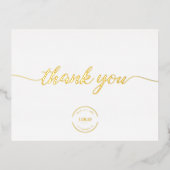 エレガント金ゴールド鑑賞業務 箔シーズンポストカード (正面)