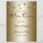 エレガント金ゴールド離れの結婚落下 プログラム (正面)