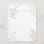 エレガント金ゴールド離れバタフライ赤ちゃんシャワー サンキューカード (裏面)