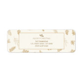 エレガント金ゴールド離れ冬 ラベル (正面)