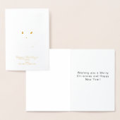 エレガント金ゴールド雪だるま 箔カード (ディスプレー)