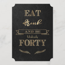 エレガント金ゴールド食べドリンクとBE誕生日