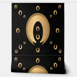 エレガント金ゴールド黒パタモダンーン 壁紙