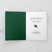 エレガント金ゴールド2023フェスティバルパイン緑の赤フローラ シーズンカード (内部)