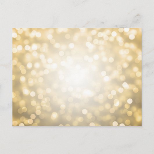 エレガント金ゴールド30歳誕生日パーティの招待状 インビテーションポストカード