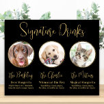 エレガント金ゴールド3 Photo Pet 結婚's Signature Drinks ポスター<br><div class="desc">ペットのシグネチャーカクテル！お客最高の様には最高の犬や猫やペット結婚をドリンクバーに入れて欲しい。愛犬家に最適で、特別な犬のバーはあなたの家でヒット結婚する。シンプルまだエレガント金ゴールド犬カスタマイズや猫や子猫の写真や名結婚前、シグネチャードリンクなどお気に入りののペットのサイン！COPYRIGHT © 2020 Judy Burrows,  Black Dog Art - All Rights Reserved.エレガント金ゴールド3 Photo Petの結婚署名飲料ポスター</div>