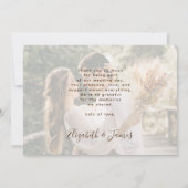 エレガント金ゴールド4写真結婚のサンキューカード 招待状 (裏面)