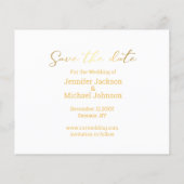 エレガント金ゴールド4枚の写真コラージュ黒い日付を保存 (裏面)