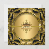 エレガント金ゴールド50周年記念金ゴールド 招待状 (正面)