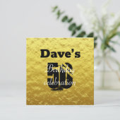 エレガント金ゴールド50歳の誕生日パーティー 招待状 (スタンド正面)