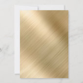 エレガント金ゴールド50結婚周年 招待状 (裏面)