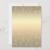 エレガント金ゴールド50誕生日 招待状 (裏面)