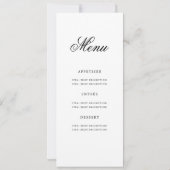 エレガント金ゴールド80th Birthday Partyプログラムメニュー 招待状 (裏面)