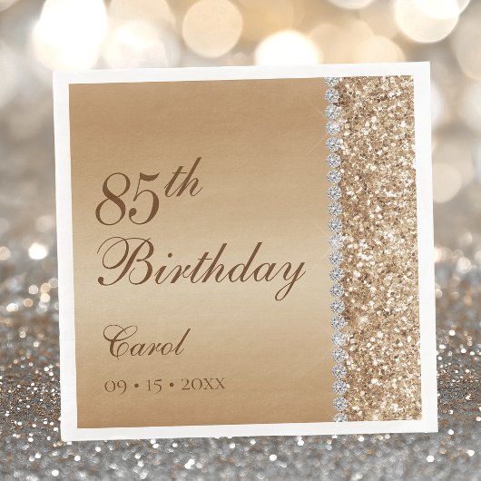 エレガント金ゴールド85誕生日