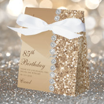 エレガント金ゴールド85誕生日