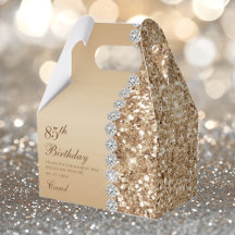 エレガント金ゴールド85誕生日