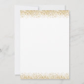 エレガント金ゴールド90th誕生日パーティー 招待状 (裏面)