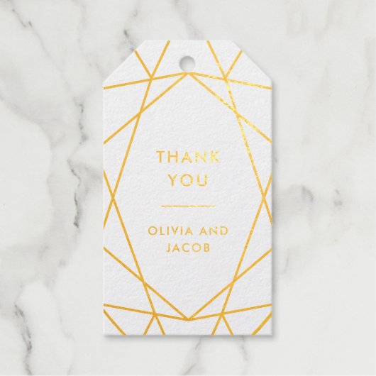 エレガント金ゴールド |ありがとうございます ギフトタグ (正面)