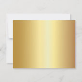 エレガント金ゴールド，ひまわりリハーサルディナー 招待状 (裏面)