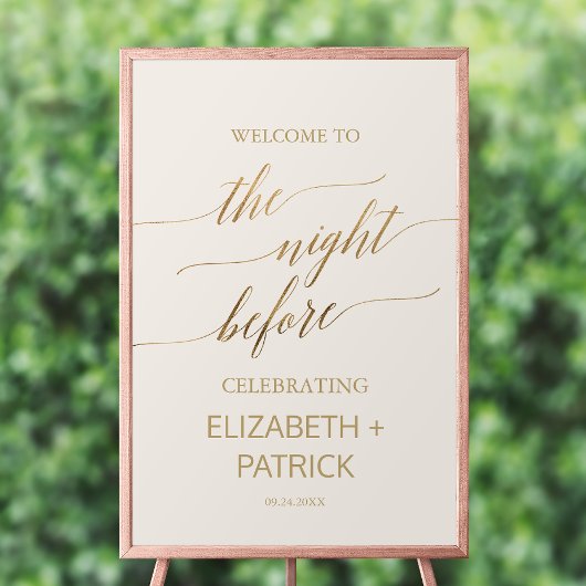 エレガント金ゴールド |アイボリーの前夜 ポスター