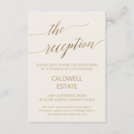 エレガント金ゴールド |アイボリー披露宴 エンクロージャーカード