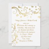 エレガント金ゴールド、カスタムウェディング招待状 招待状 (正面)