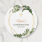 エレガント金ゴールド&グリーン植物確認 フェイバータグ (裏面)