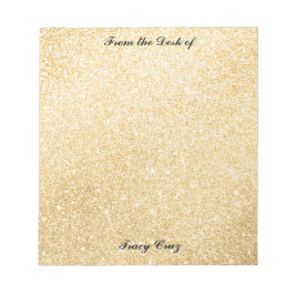 エレガント金ゴールド/シルバーのカスタムメモ ノートパッド