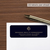 エレガント金ゴールド・ツリー財務アドバイザの差出人住所 ラベル