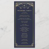 エレガント金ゴールド&ネイビータロット結婚ズ プログラム (裏面)