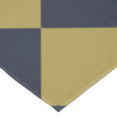 エレガント金ゴールド&ネイビーブルーダイヤモンドパターン テーブルクロス (アングル)